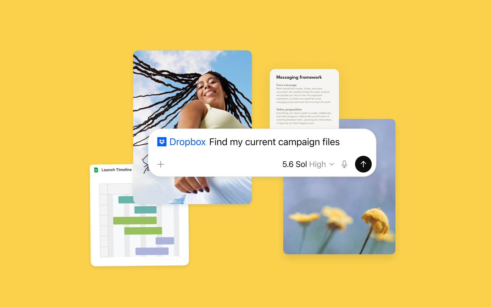 Dropbox Dash campaign search concept